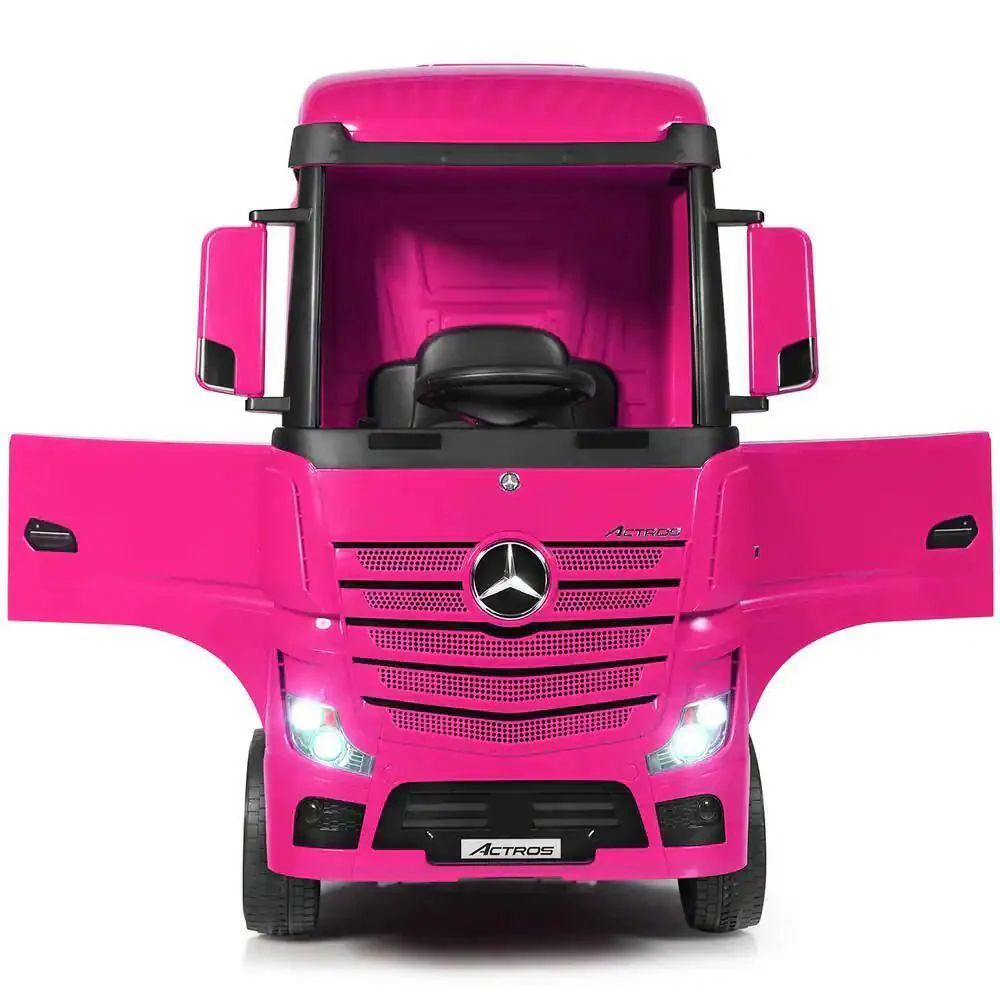 Electric Kids Toy Mercedes Benz Actros Remote Control Pink Ride-on Car 12V - Image 5