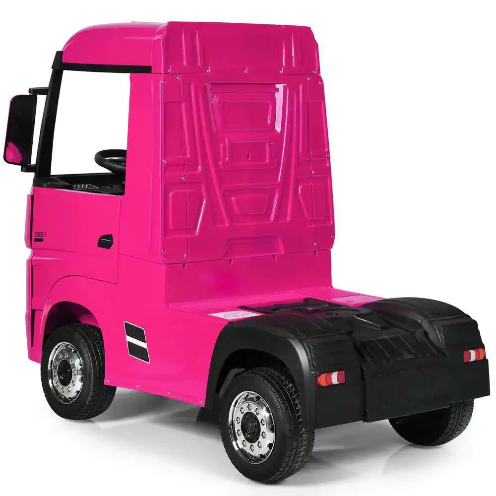 Electric Kids Toy Mercedes Benz Actros Remote Control Pink Ride-on Car 12V - Image 7