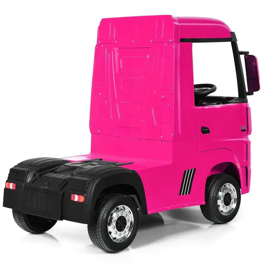 Electric Kids Toy Mercedes Benz Actros Remote Control Pink Ride-on Car 12V - Image 9