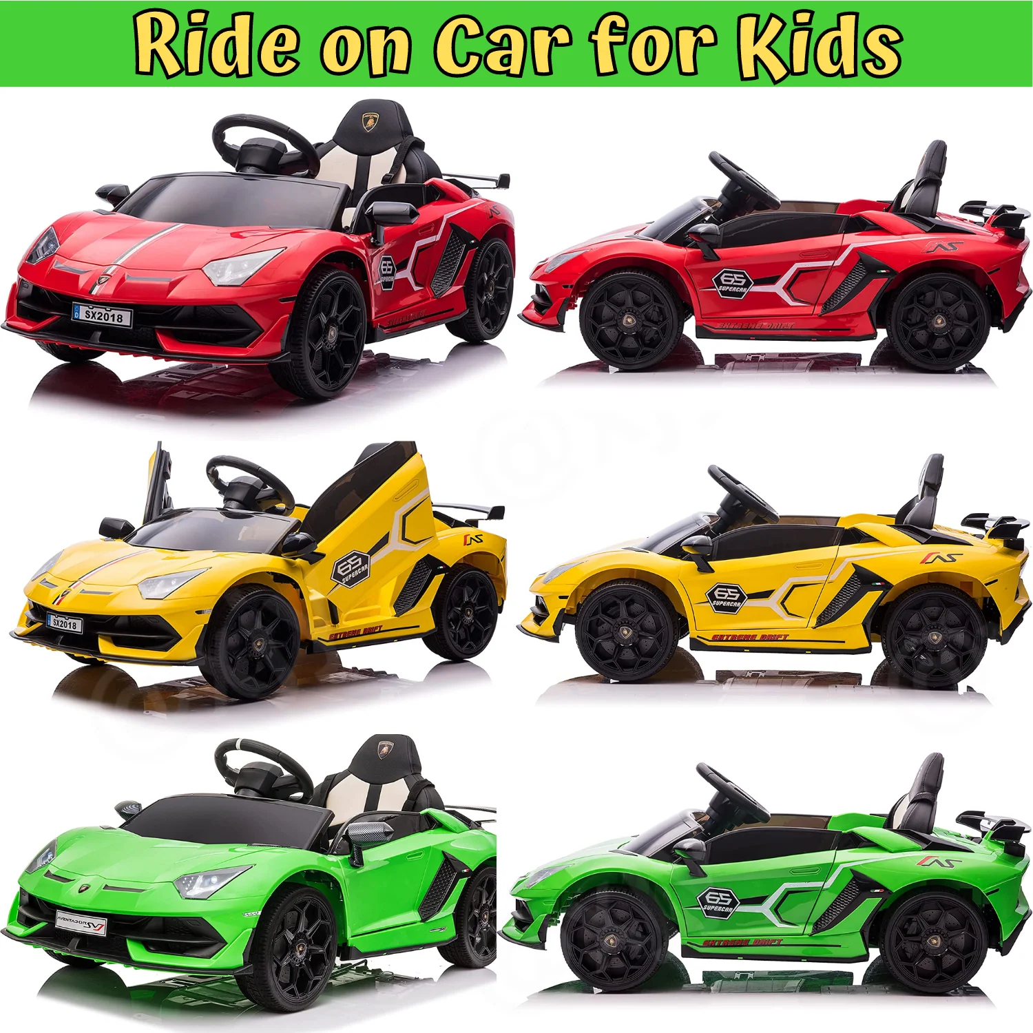 Electric Lamborghini Ride-On Car for Kids with Remote Control - 24/12V Truck Design - Image 4