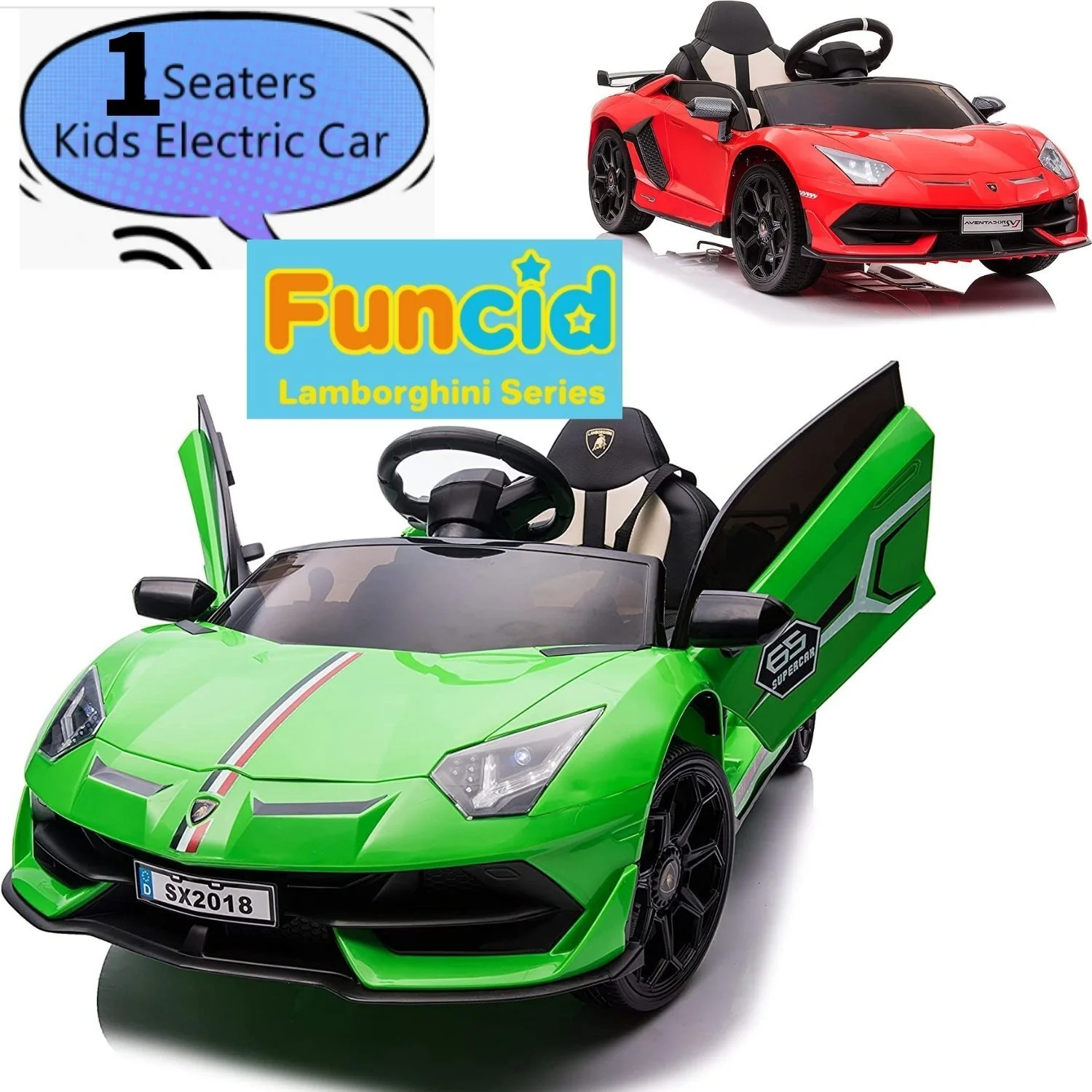 Electric Lamborghini Ride-On Car for Kids with Remote Control and MP3 Player - 12V, 2X35W - Perfect Gift for Children - Image 4