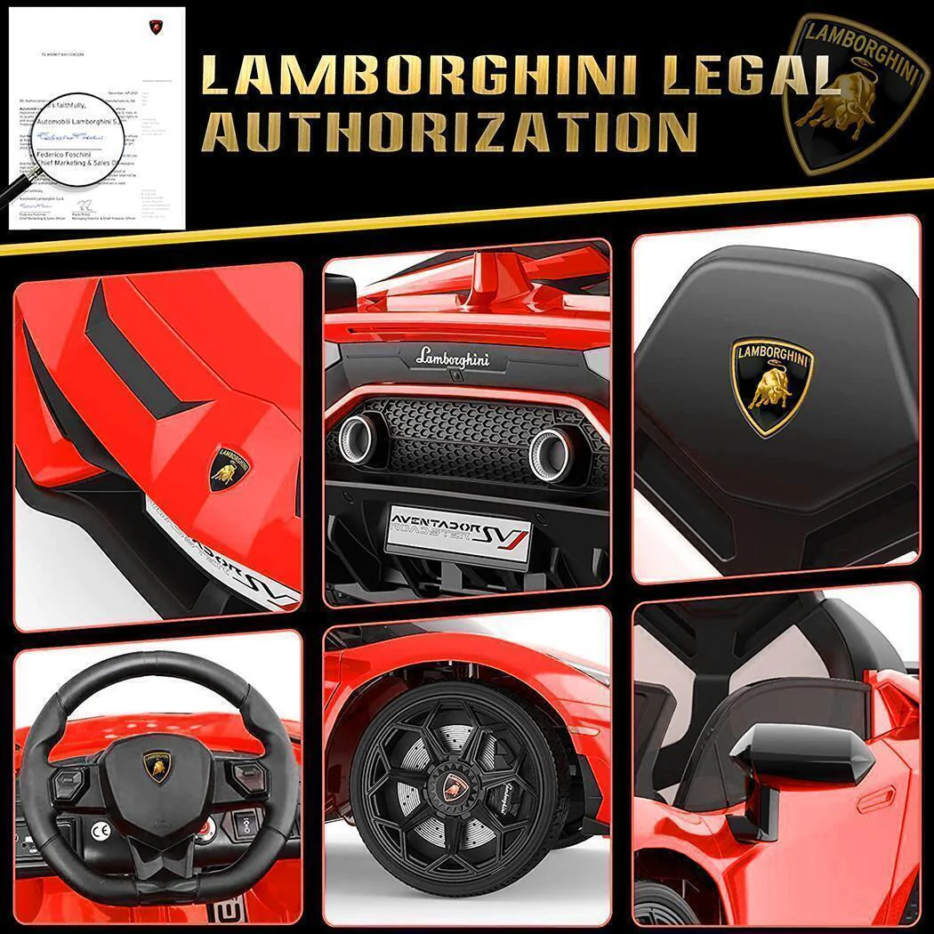 Electric Lamborghini Ride-On Car for Kids with Remote Control and MP3 Player - 12V Toy for Children (116) - Image 8