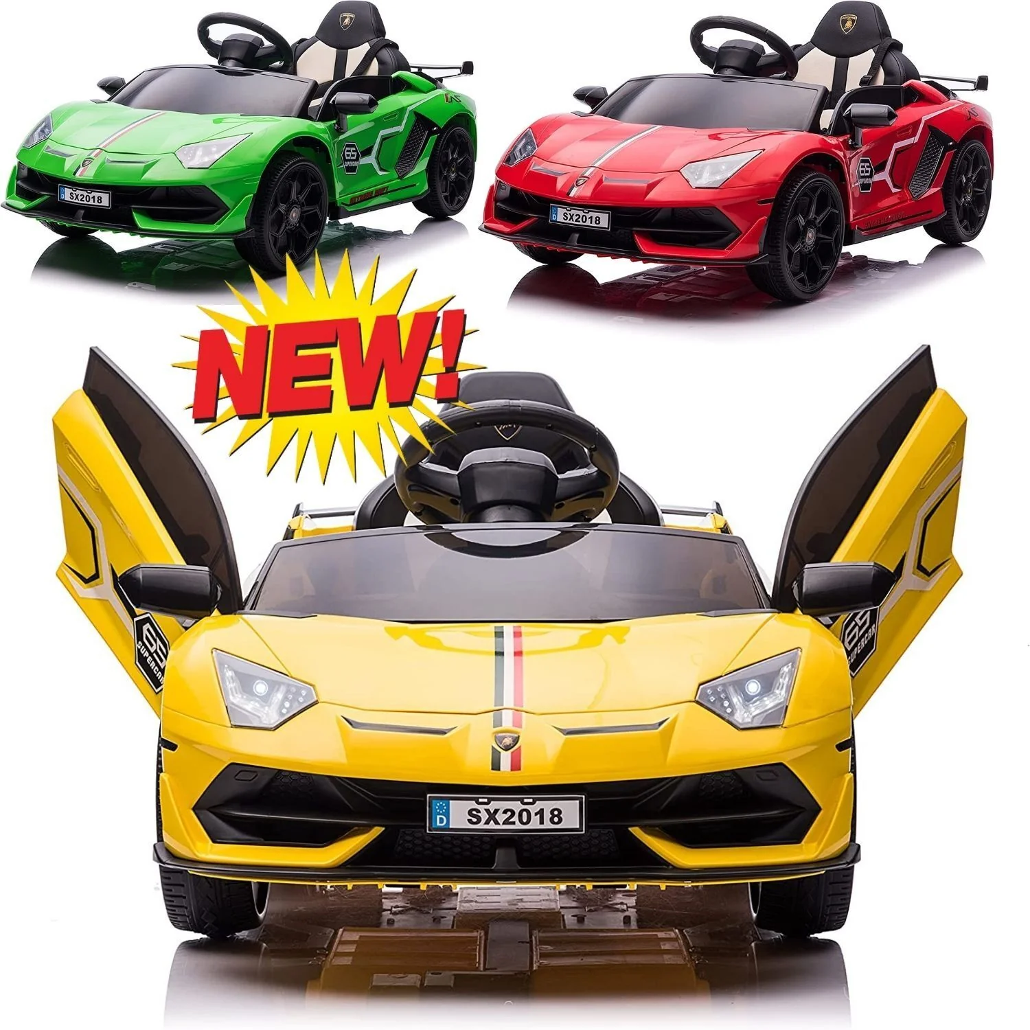 Electric Lamborghini Ride On Car for Kids with Remote Control and MP3 Player - Perfect Gift for Children (12V, 7AH) - Image 3