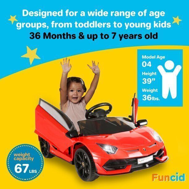 Electric Lamborghini Ride-On Car for Kids with Remote Control and MP3 Player - Perfect Gift for Children in the US - Image 13