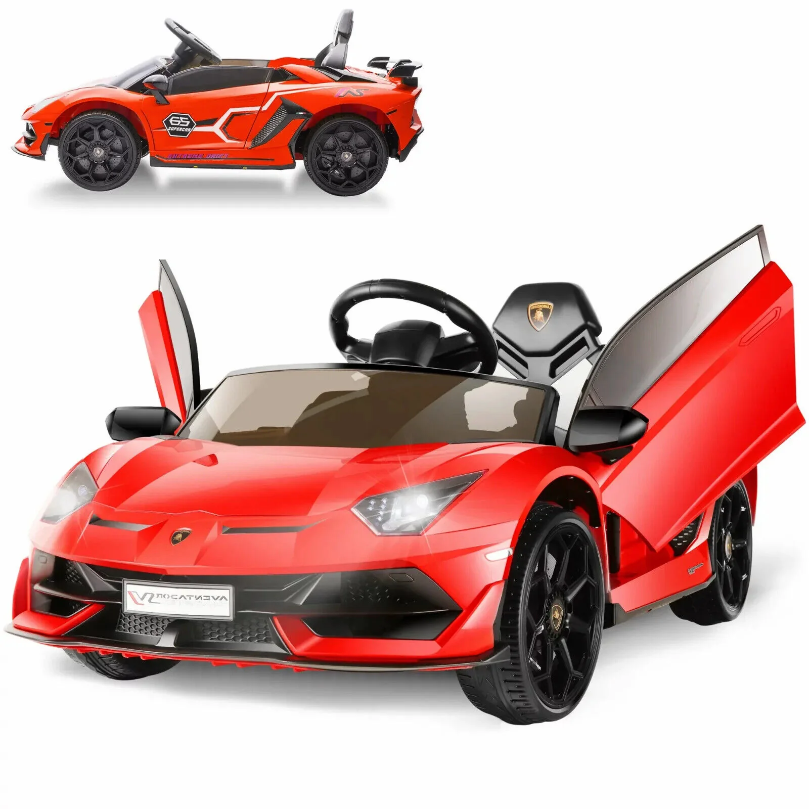 Electric Lamborghini Ride-On Car for Kids with Remote Control, LED Lights, and MP3 Player - Image 3