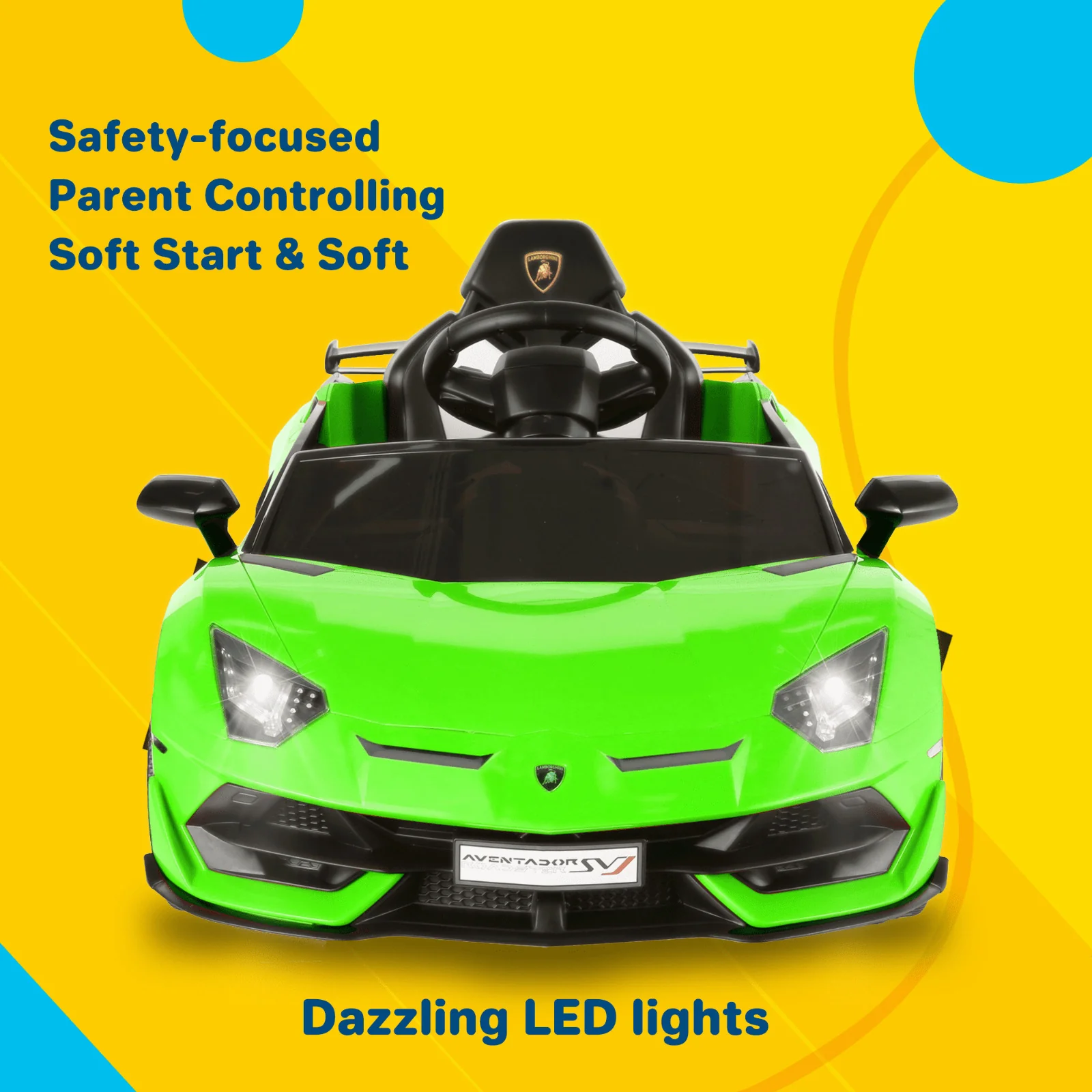 Electric Lamborghini Ride-On Car for Kids with Remote Control, MP3 and AUX - US Version - Image 23