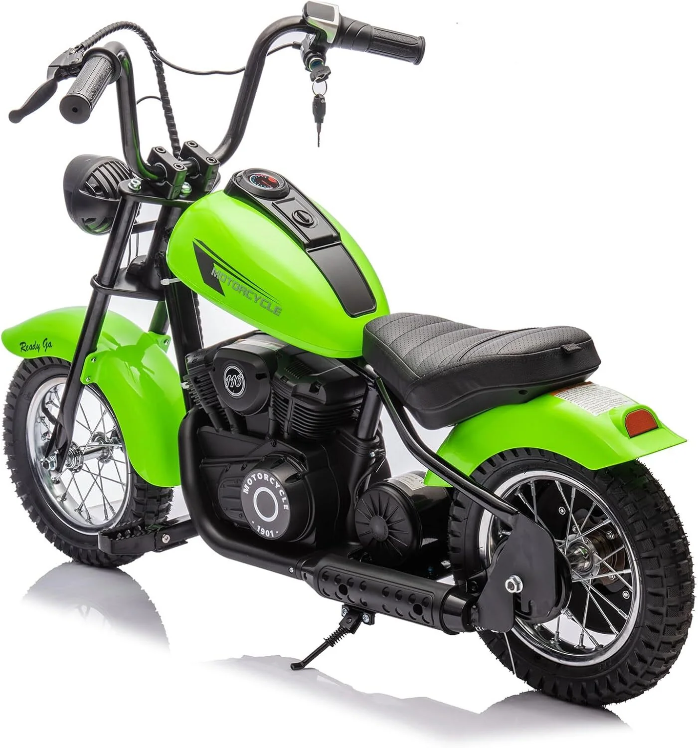 24V 250W Electric Motorcycle for Kids and Teens – 2-Speed, 14 MPH, Green - Image 8