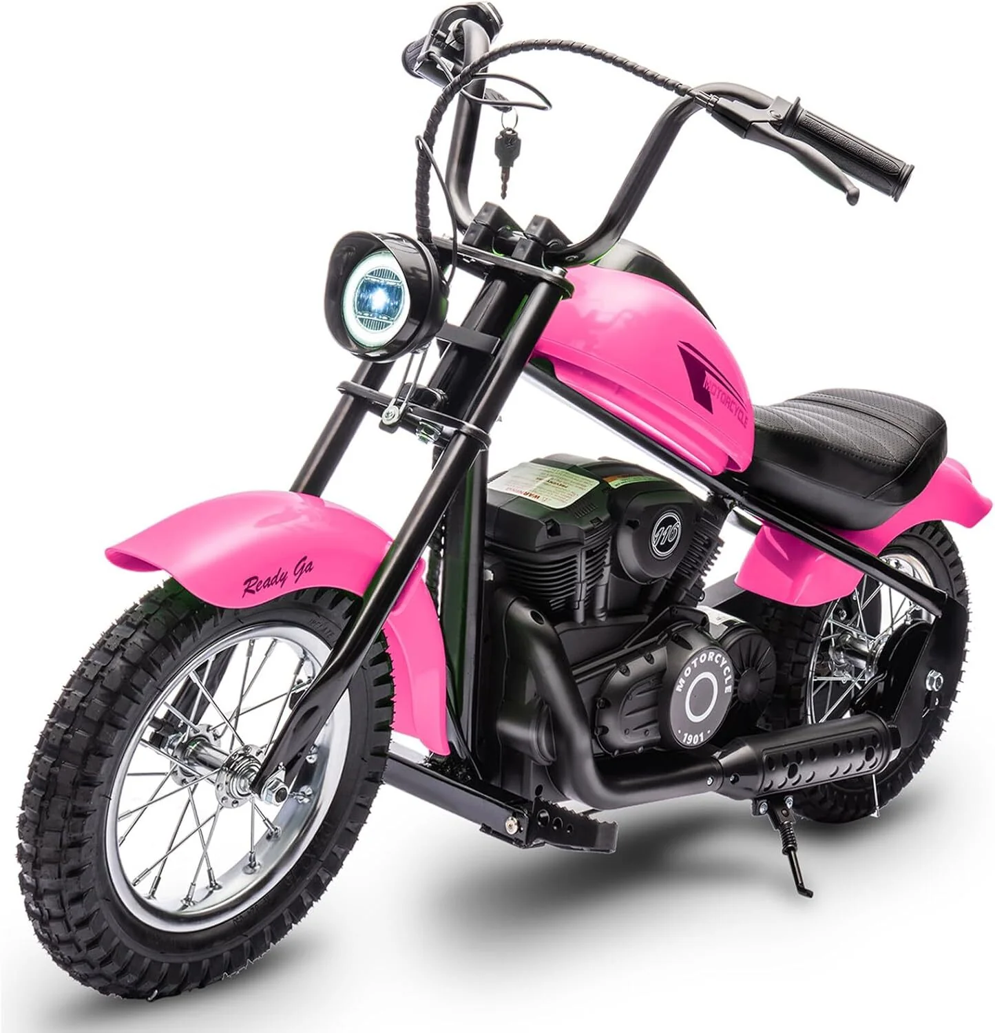 24V 250W Electric Motorcycle for Kids and Teens with 2 Speeds and 14 MPH Max Speed Rose