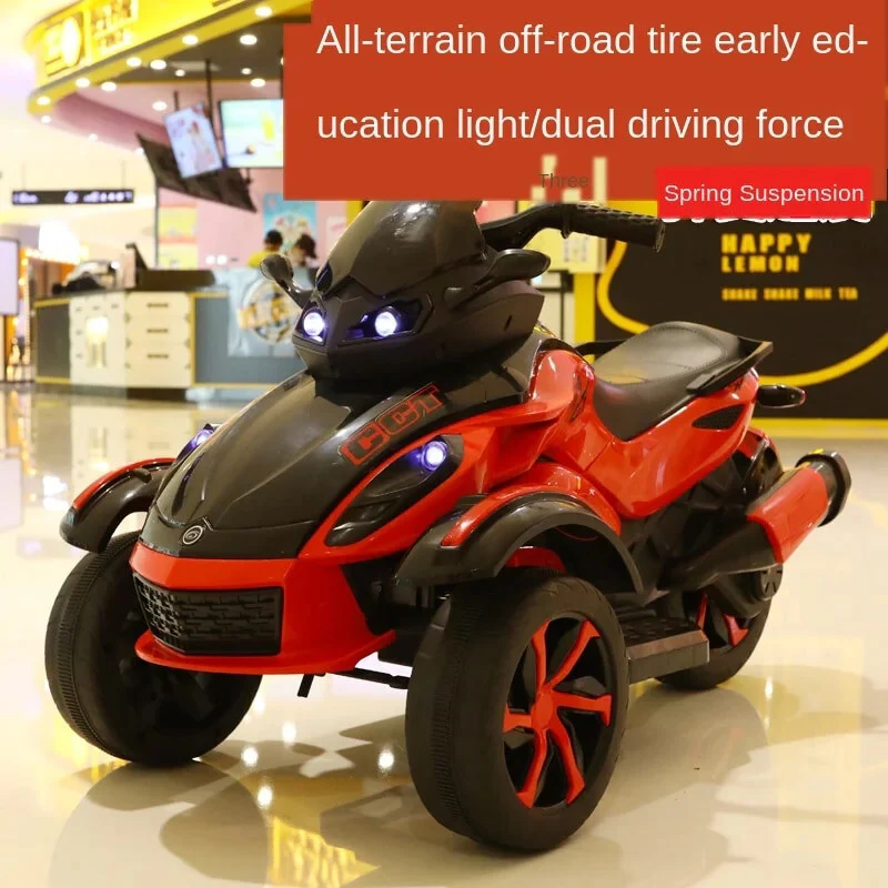 Kids Electric Dual-Drive Motorbike - Image 4