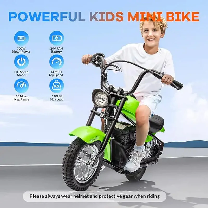 24V 250W Kids Electric Dirt Bike Motorcycle with Two-Speed Maximum Speed - Image 4