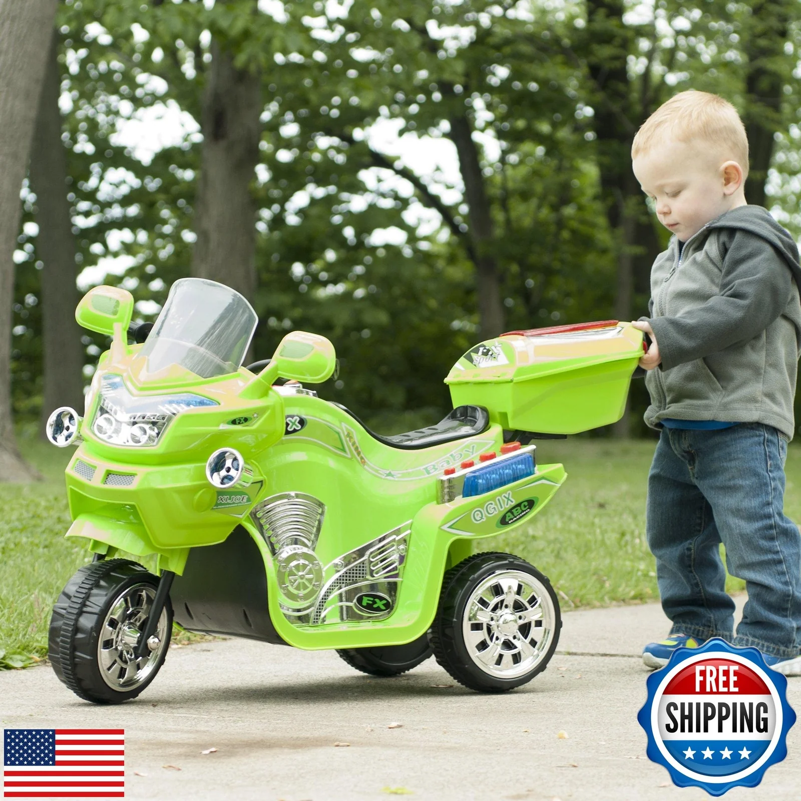 Electric 3-Wheel Battery-Powered Motorcycle Trike for Kids - Image 2