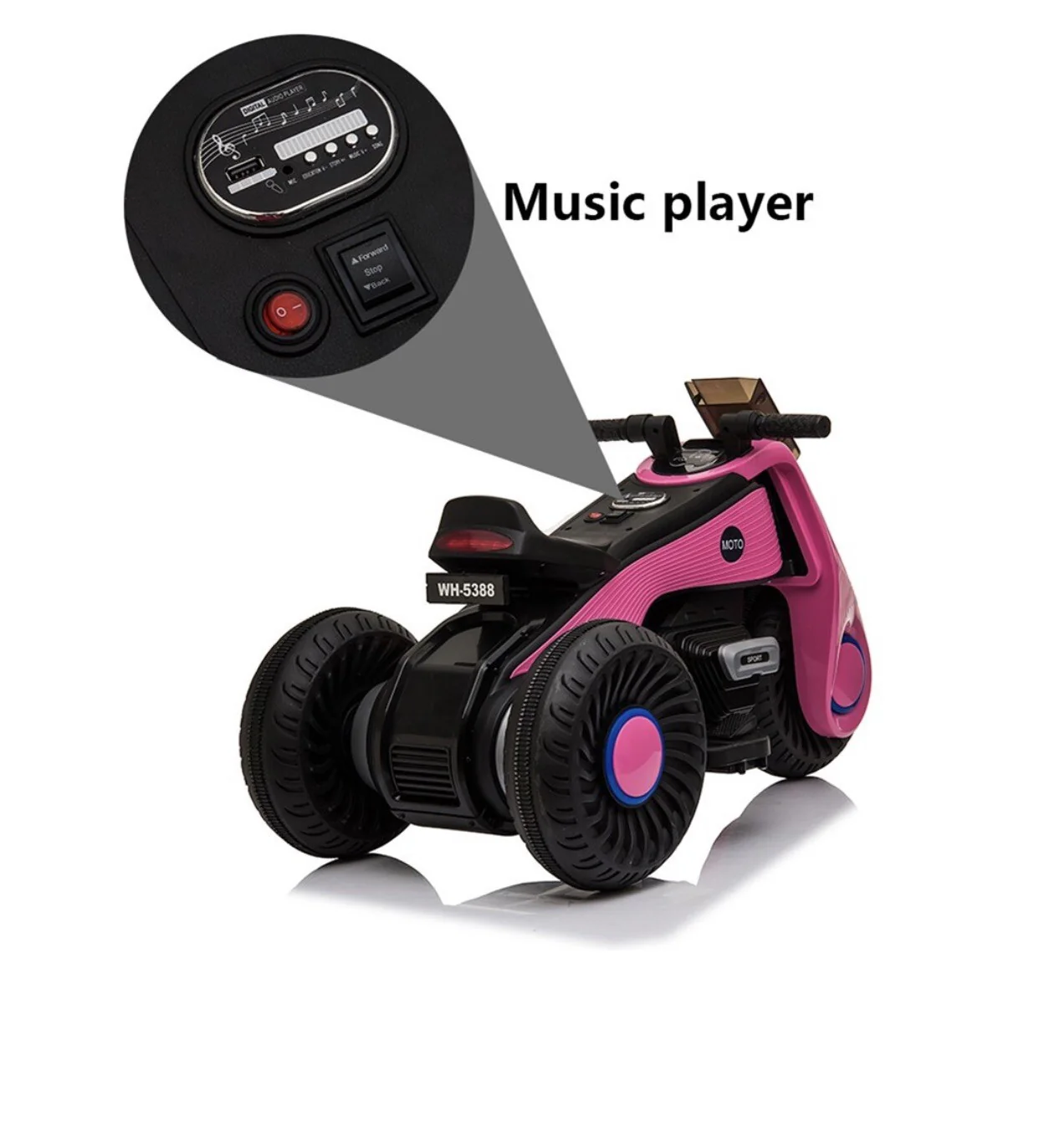Electric 3-Wheel Ride-On Motorcycle for Kids - Image 2