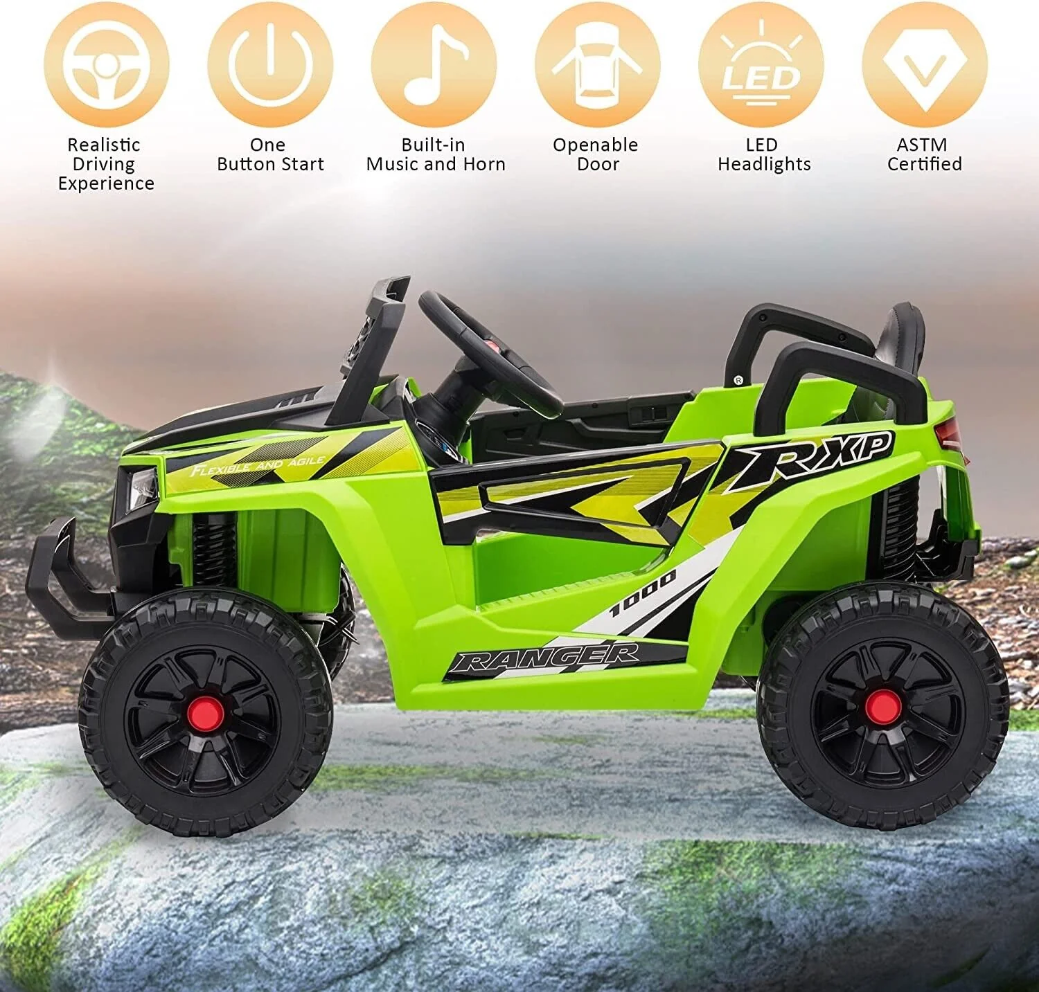 Electric Off-Road UTV Truck for Kids: 12V Ride-On with Forward and Reverse Function - Image 7