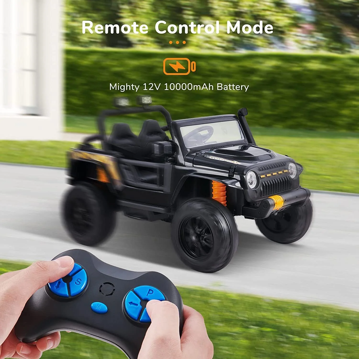 Electric Parent-child Ride On Truck with Remote Control - Perfect Xmas Gift for Kids (12V) - Image 3