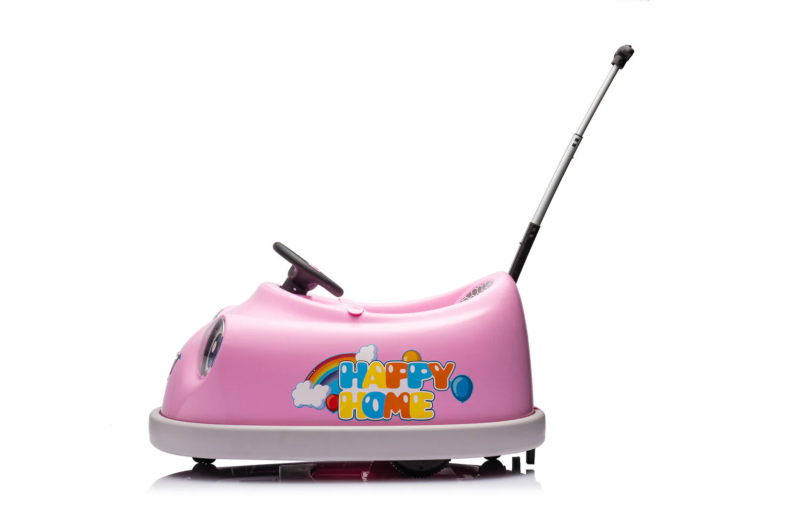 Electric Pink Bumper Car for Kids with Remote Control - 12V Toddler Vehicle - Image 9