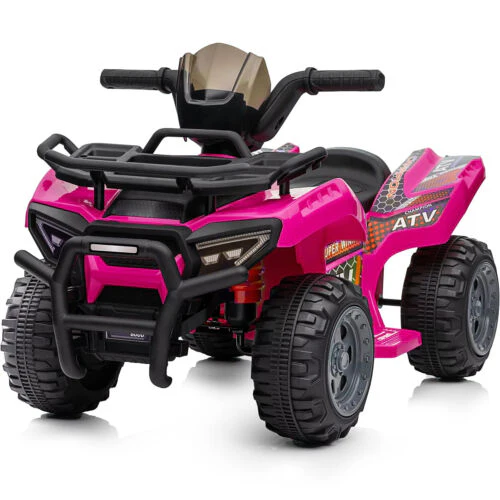 Electric Pink Four-Wheeler Ride-On Toy for Toddlers - 6V Kids ATV
