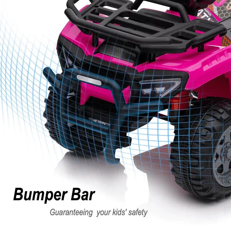 Electric Pink Four-Wheeler Ride-On Toy for Toddlers - 6V Kids ATV - Image 4