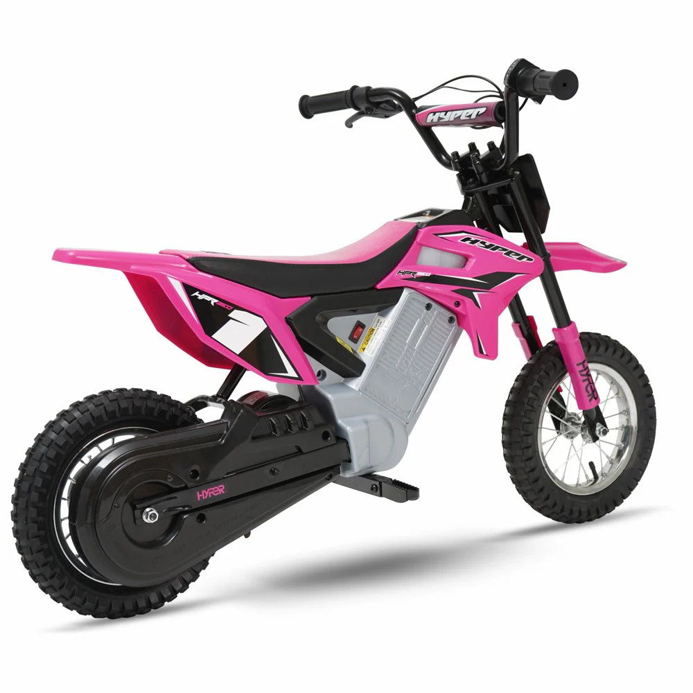 Electric Pink HPR 350 Dirt Bike: 24 Volt Motorcycle for Kids - Image 7