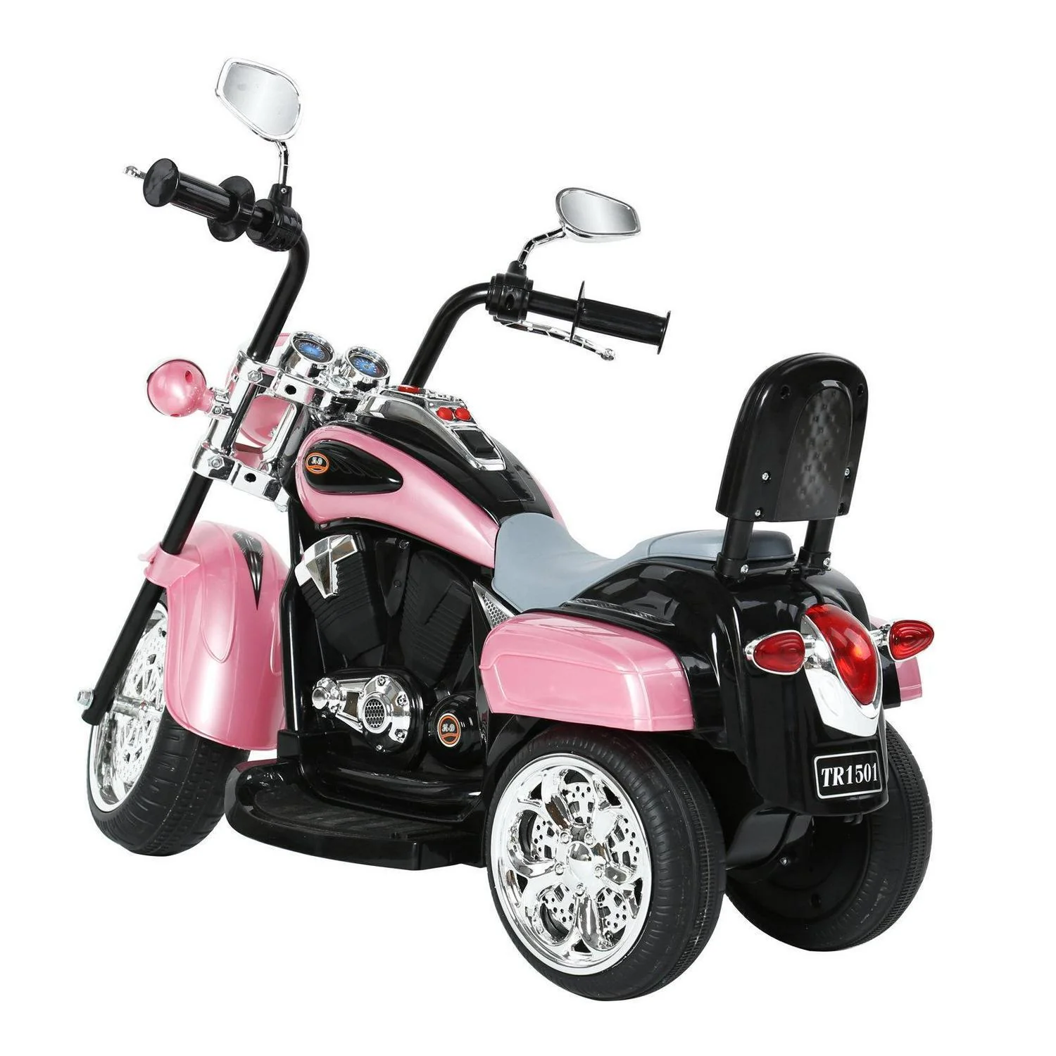 Electric Pink Motorcycle Ride-On Toy with MP3 Player - Suitable for Ages 2-4 Years - 6V 3-Wheel Design - Image 2