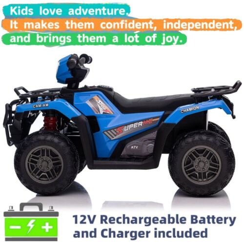 Electric Quad Ride-On Car for Kids with MP3 Music Player - 12V Battery Powered 4-Wheeler Truck - Image 2