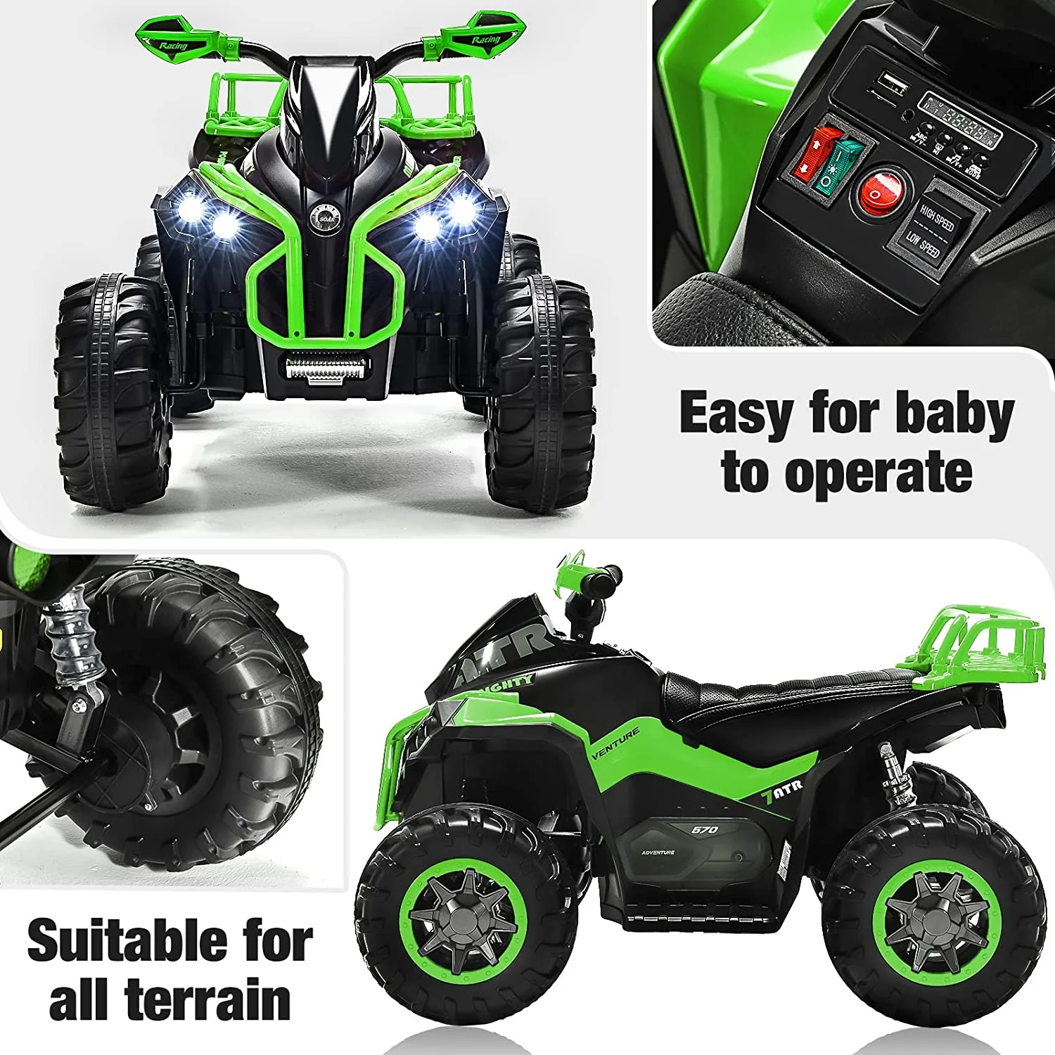 Electric Quad Vehicle for 3-7 Year Olds: The Perfect ATV Toy for Kids! - Image 5