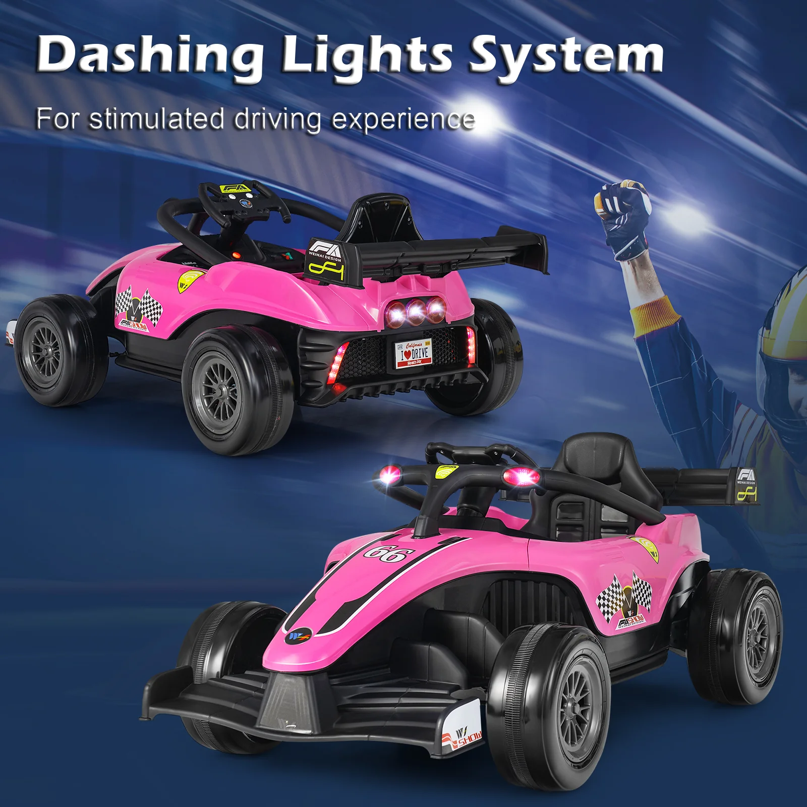 Electric Racing Truck for Kids with 2 Speeds, Remote Control, MP3 Player, and Lights - 12V - Image 18
