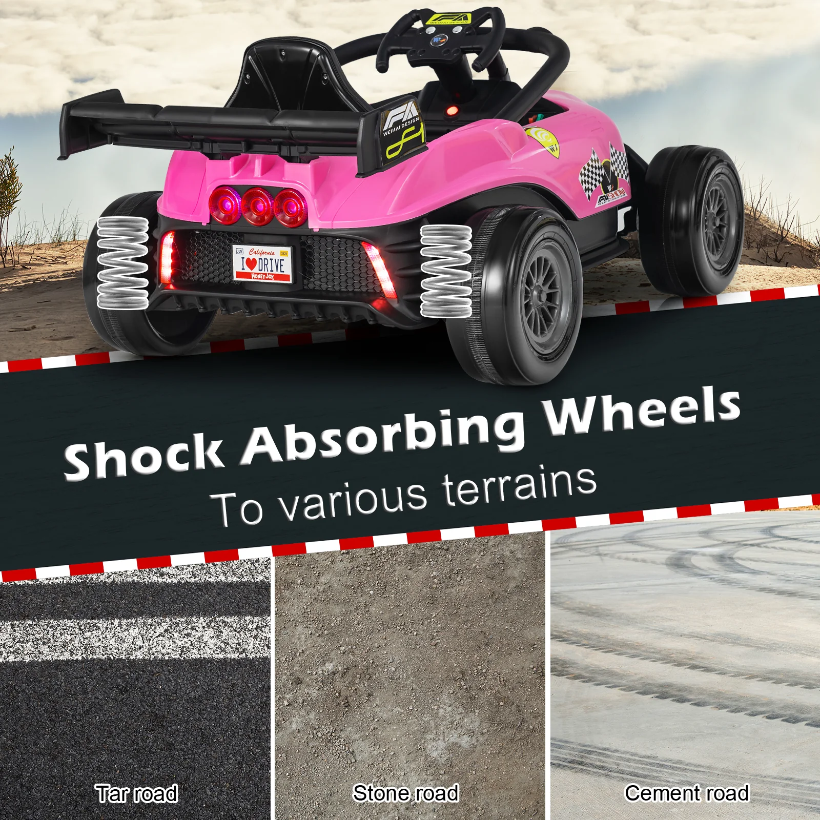 Electric Racing Truck for Kids with 2 Speeds, Remote Control, MP3 Player, and Lights - 12V - Image 20