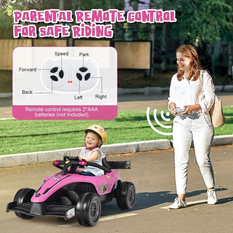 Electric Racing Truck for Kids with Remote & Manual Control and Lights - 12V Girls' Ride-On Toy - Image 6