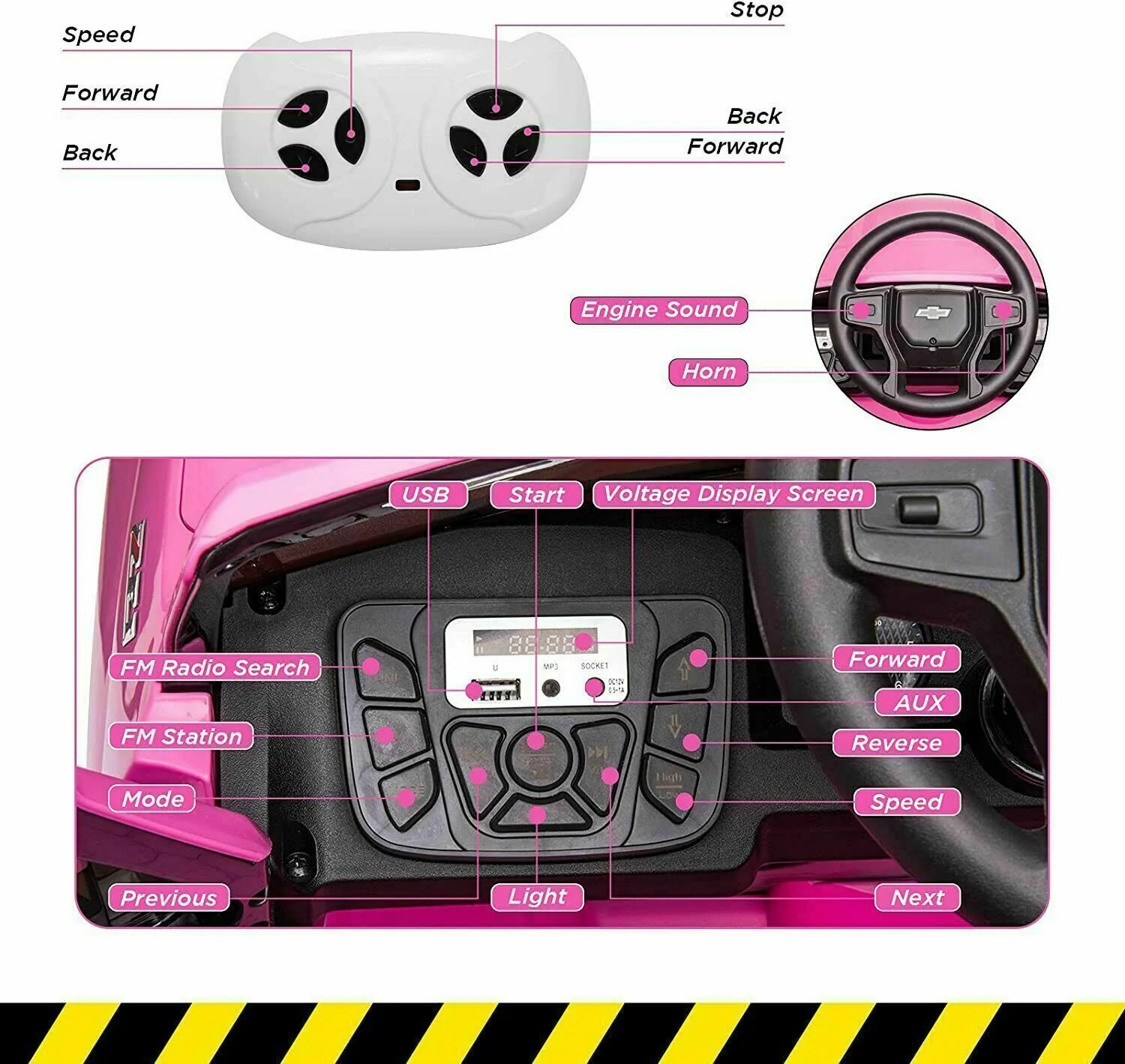 Electric Remote Control Ride On Truck for Kids with LED Lights - Perfect Gift for Fun Playtime - Image 9
