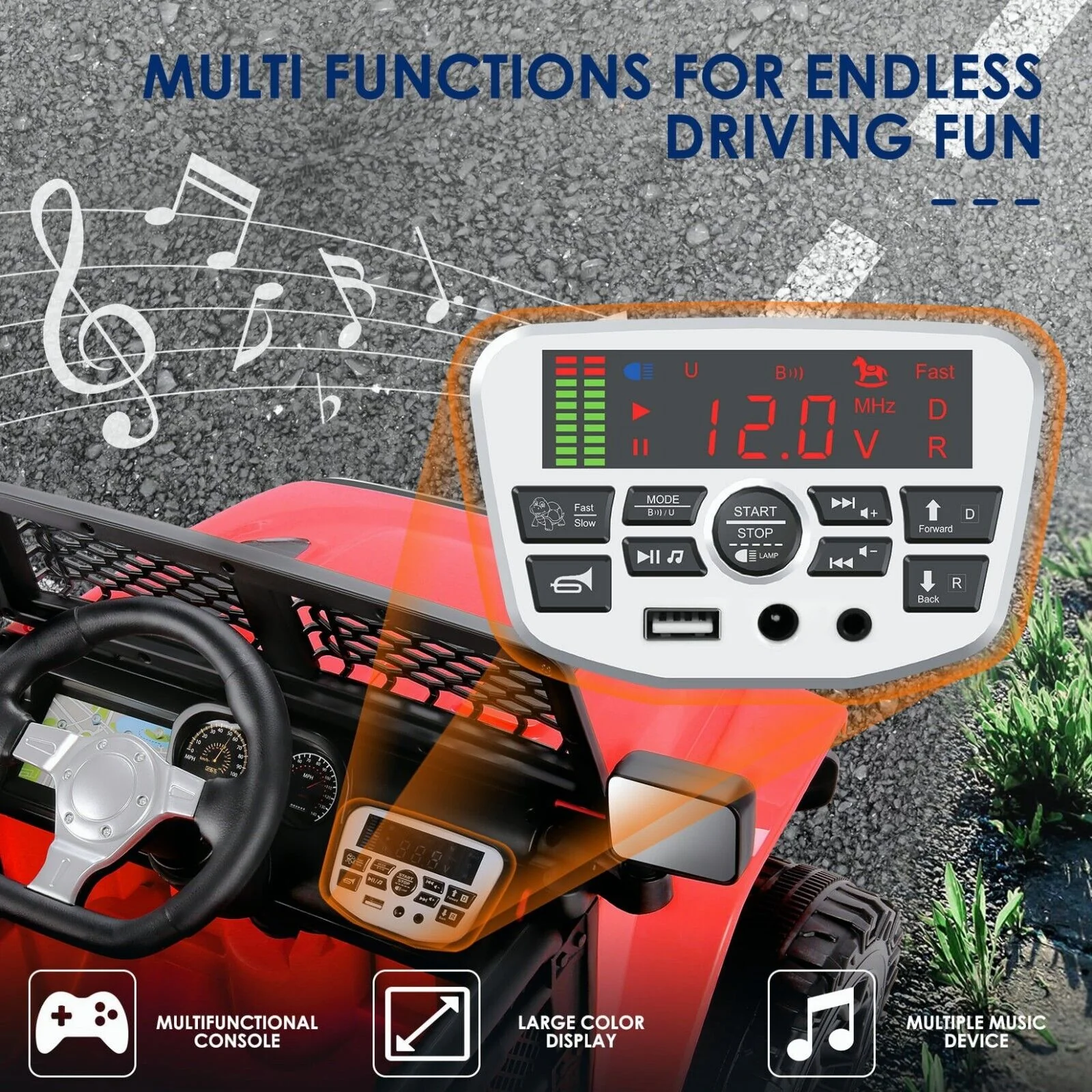 Electric Ride-On ATV Jeep Truck for Kids with MP3 Player - 12V/24V 4-Wheeler Car Toy for Toddlers - Image 81