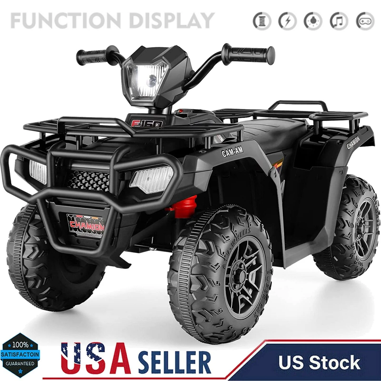 Electric Ride-On ATV Quad for Kids with LED Lights - 12V Battery Powered 4-Wheeler for Toddlers - Image 2