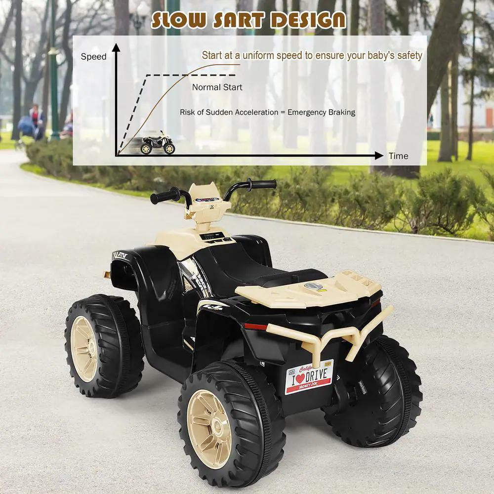 Electric Ride-On ATV Quad for Kids with LED Lights, Music, and Headlights - Image 4
