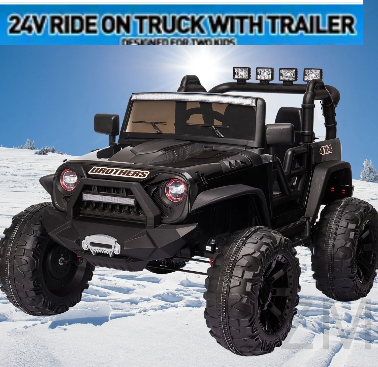 Electric Ride-On ATV Truck for Kids Ages 3-8 Years - 24V Power Wheel Car, Brand New in the US - Image 5