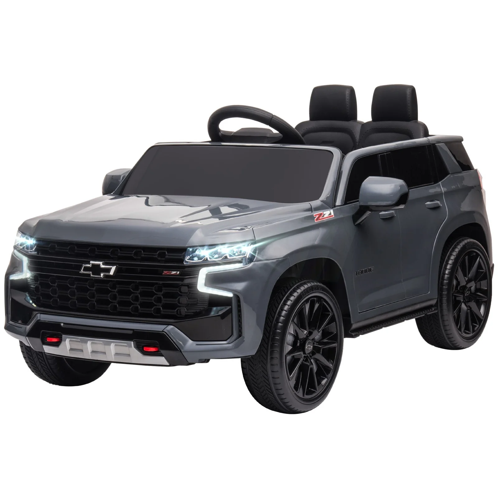 12V Electric Gray Kids Ride-On Car Toy - Image 4