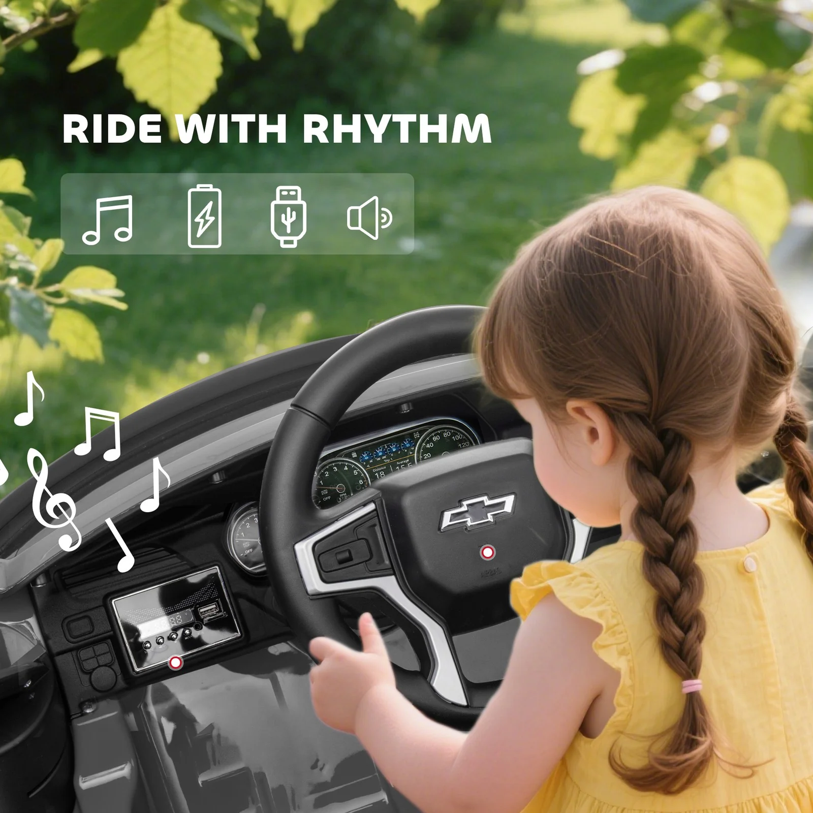 12V Electric Gray Kids Ride-On Car Toy - Image 8