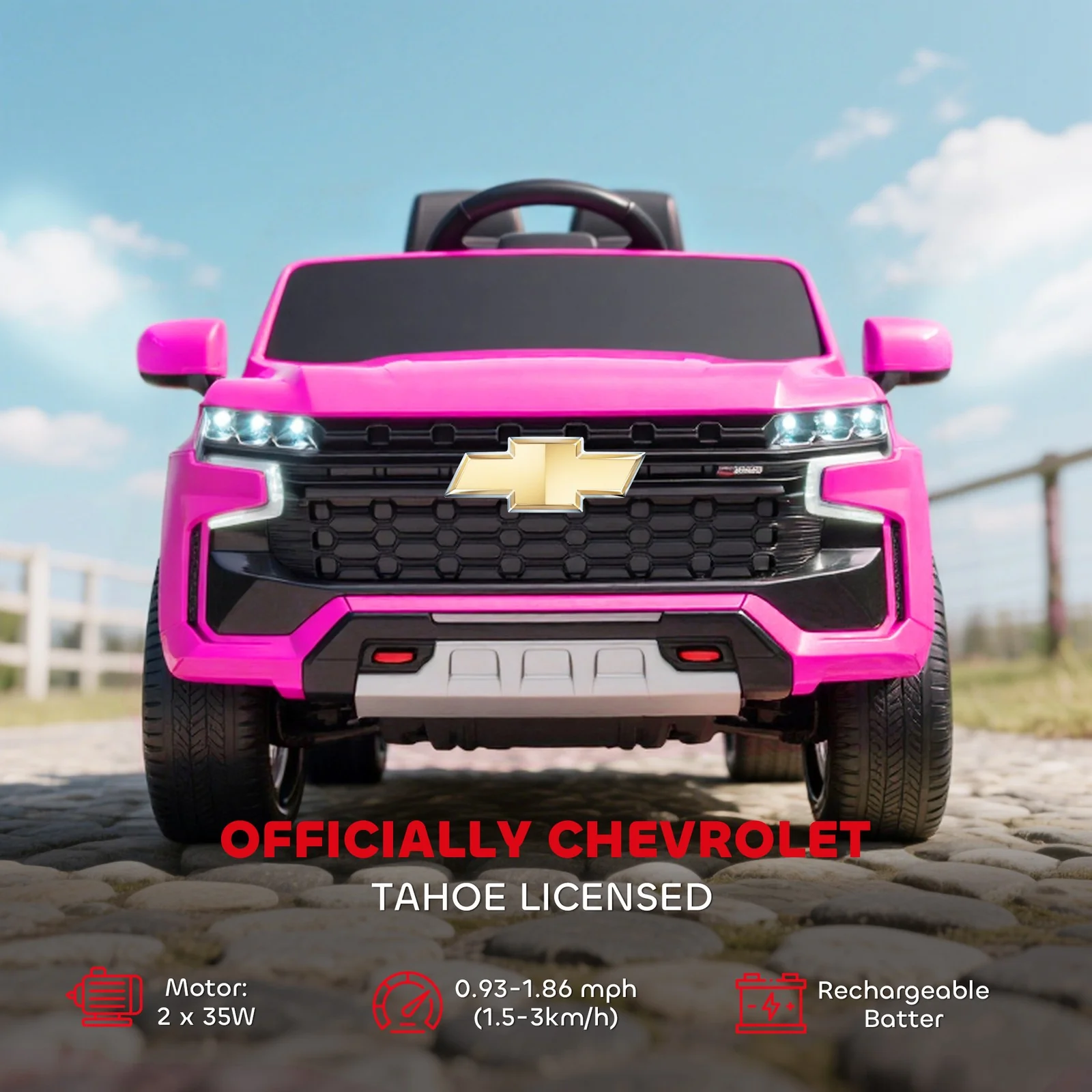 12V Electric Pink Kids Ride-On Car Toy - Image 5