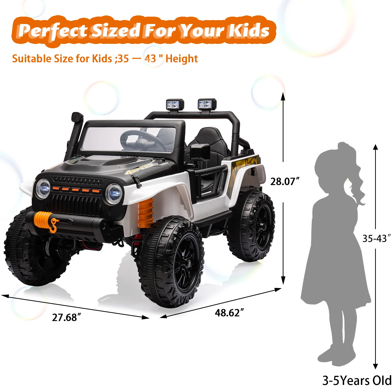 Electric Ride-On Truck for Kids 2-Seater Battery Powered with 4x35W Wheels - Image 18