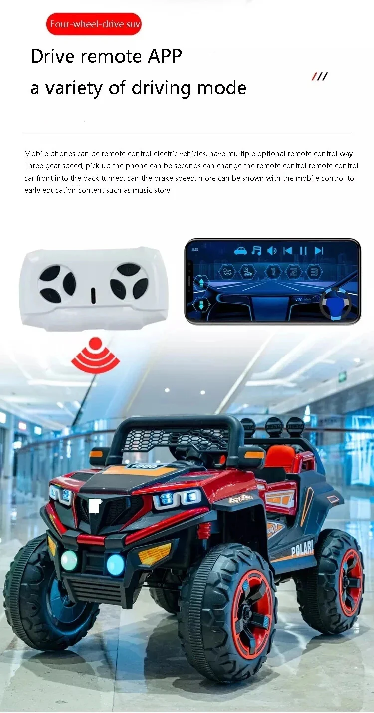 Electric Ride-On Car for Kids with 4 Wheels, Motors, Music, and Lights - Image 4