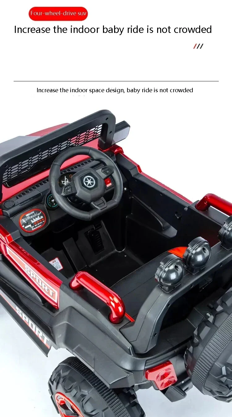 Electric Ride-On Car for Kids with 4 Wheels, Motors, Music, and Lights - Image 7