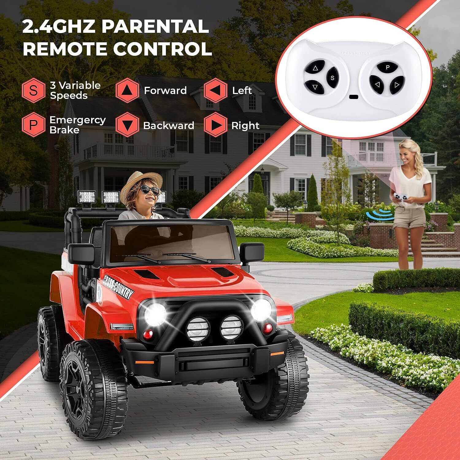 Electric Ride-On Car for Girls with Remote Control and 3 Speed Options - Image 26