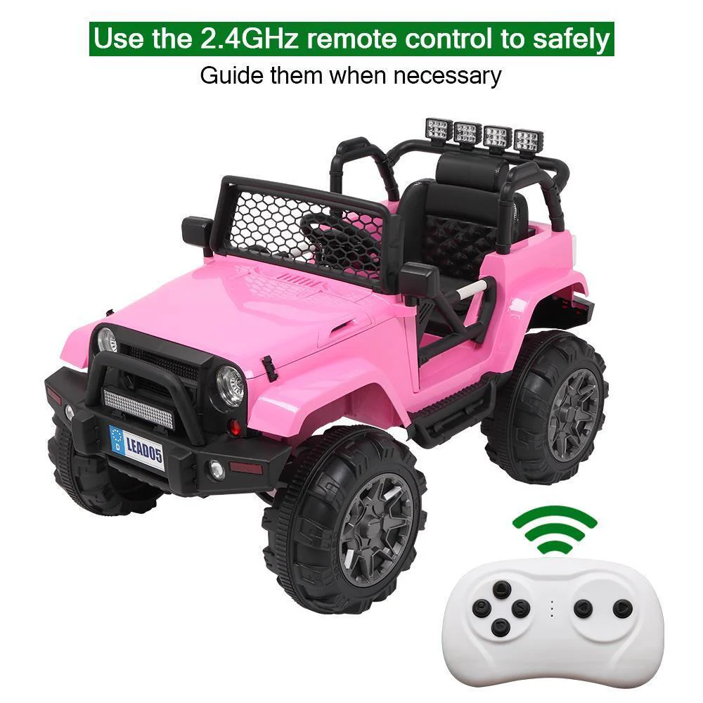 Electric Ride-On Car for Girls with Remote Control - Perfect Xmas Gift in Pretty Pink Design - Image 6