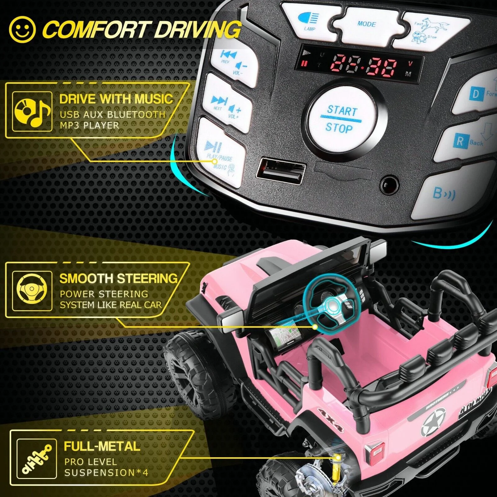 Electric Ride-On Car for Kids: Lamborghini & Mercedes Benz G500 Models - Image 57