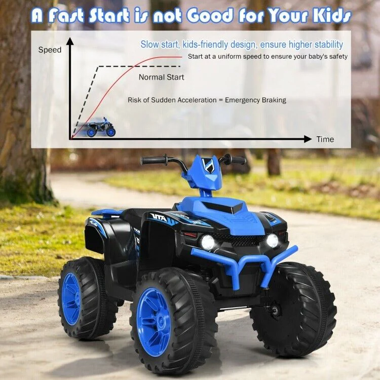 Electric Ride-On Car for Kids with 2 Speeds, MP3 Player, LED Lights, and Treaded Tires - 12V - Image 8
