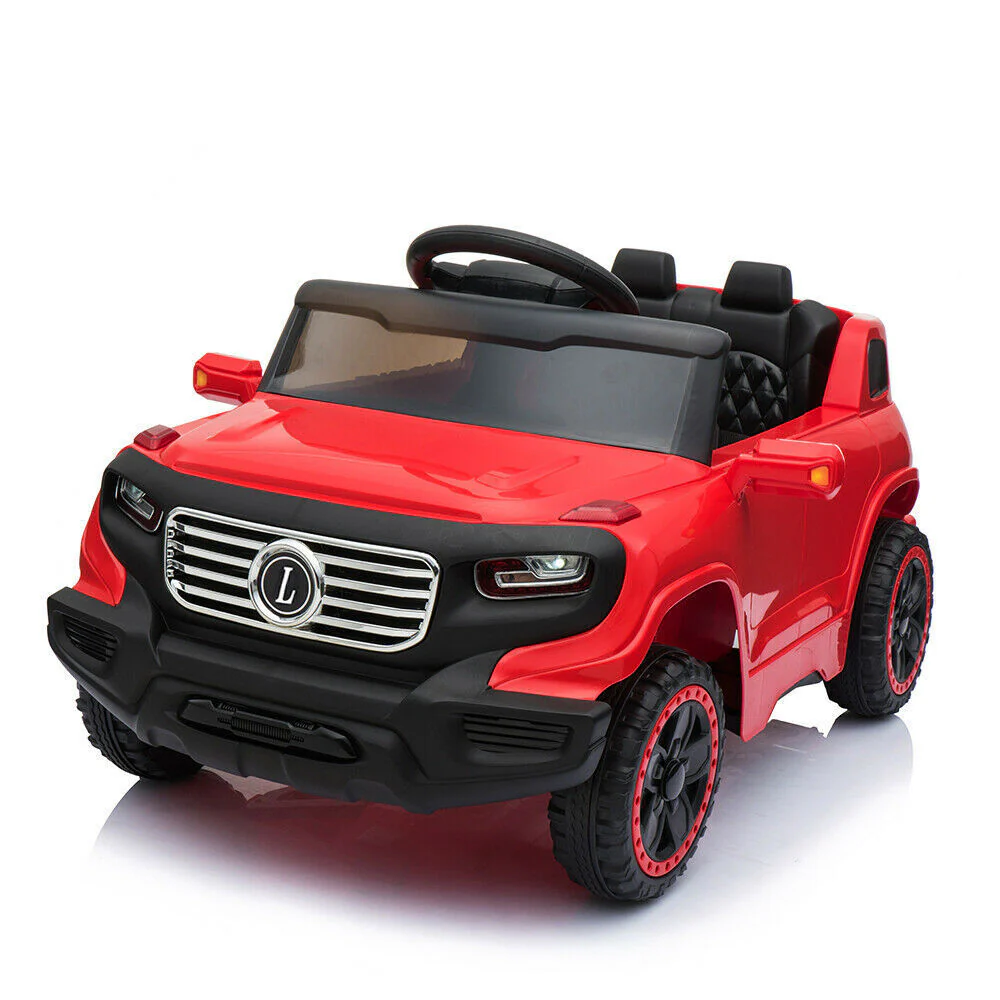 Electric Ride-On Car for Kids with 3 Speeds, Music Player, and Remote Control - Red - Image 6