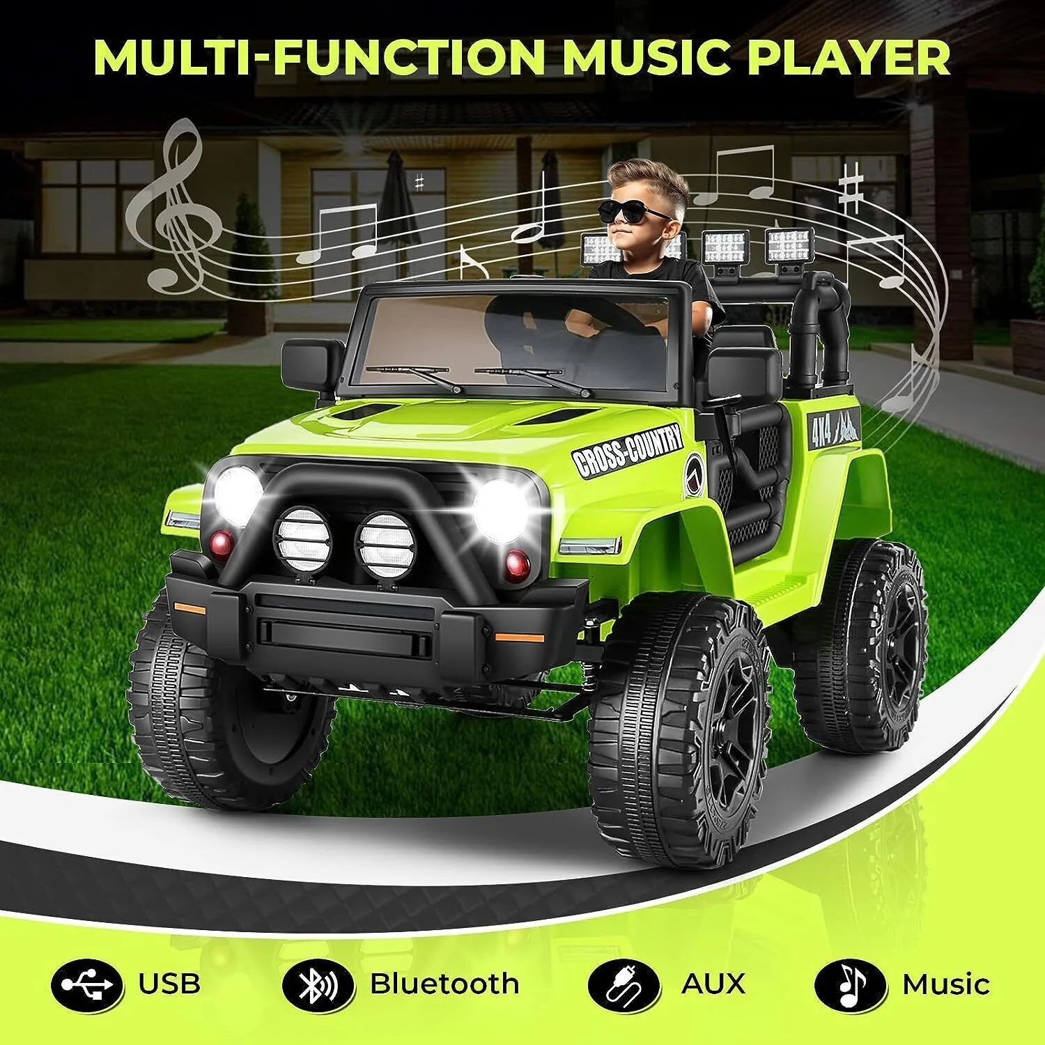 Electric Ride-On Car for Kids with LED Lights, Music, and Remote Control - 3 Speed Options - Image 27