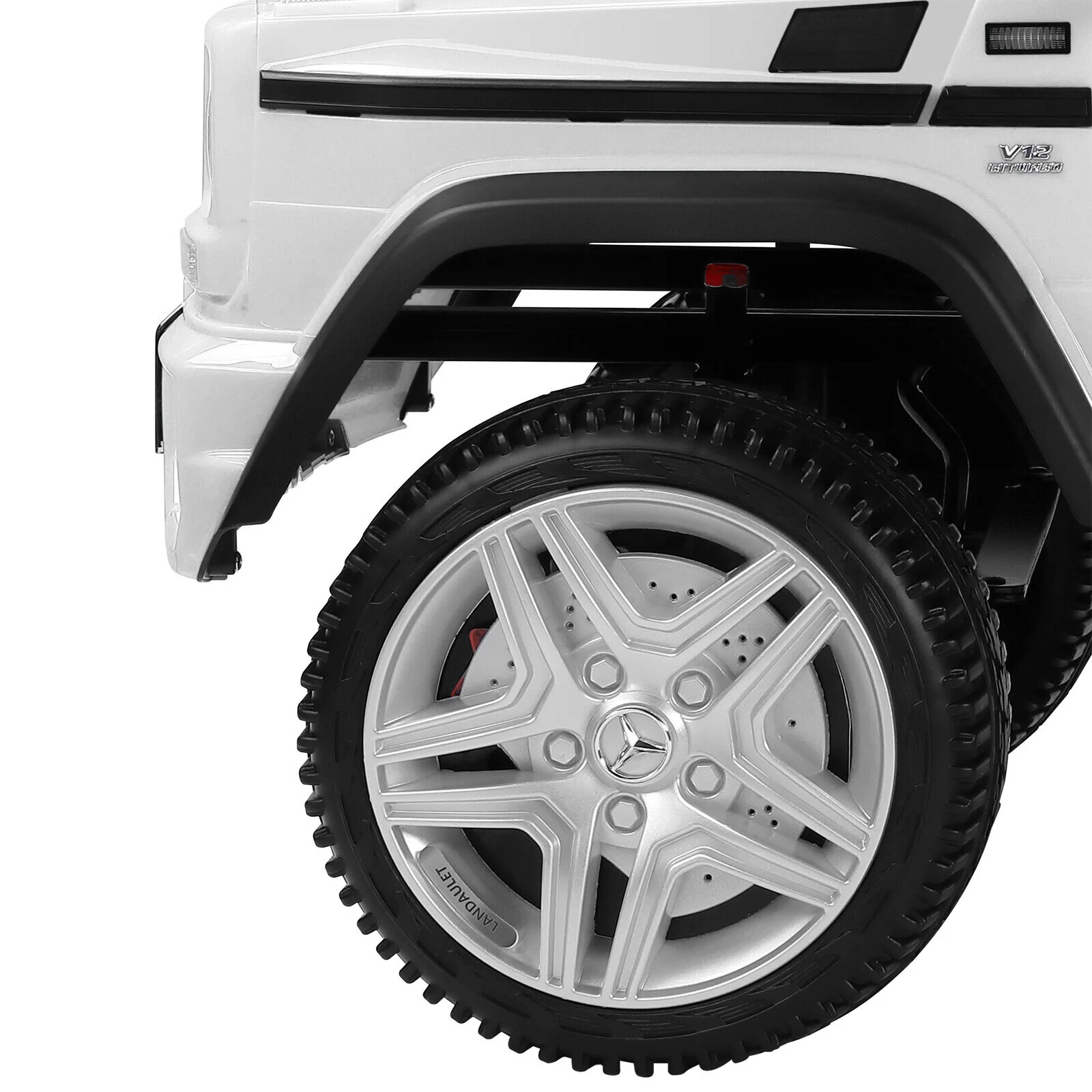 Electric Ride-On Car for Kids with Music, LED Lights, and Remote Control - 3 Speeds - White - Image 20