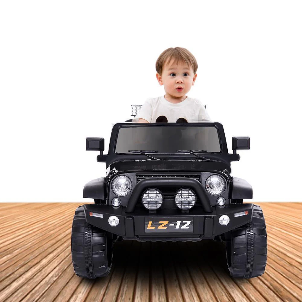 Electric Ride-On Car for Kids with Remote Control - 3 Speeds, 12V Battery, Black - Image 4