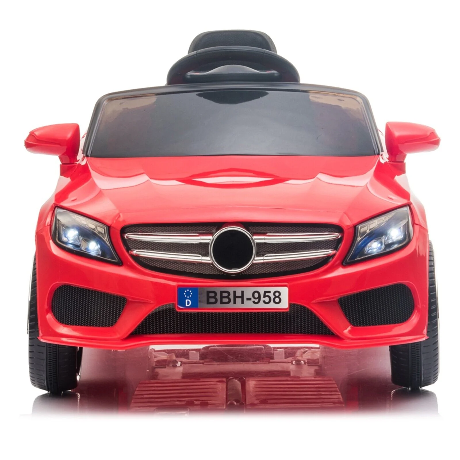 Electric Ride-On Car for Kids with Remote Control and LED Lights - Black - Image 18