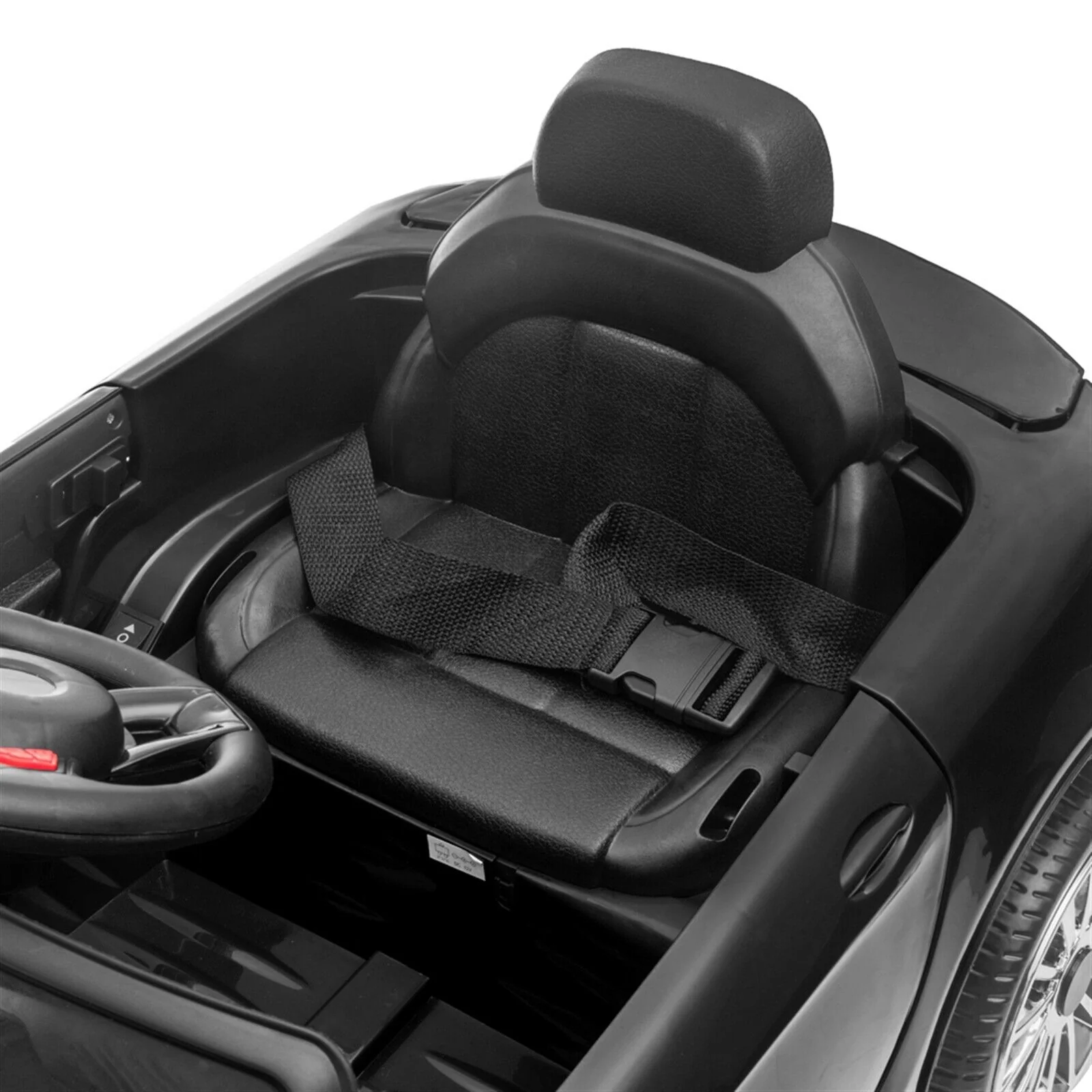 Electric Ride-On Car for Kids with Remote Control and LED Lights - Black - Image 7