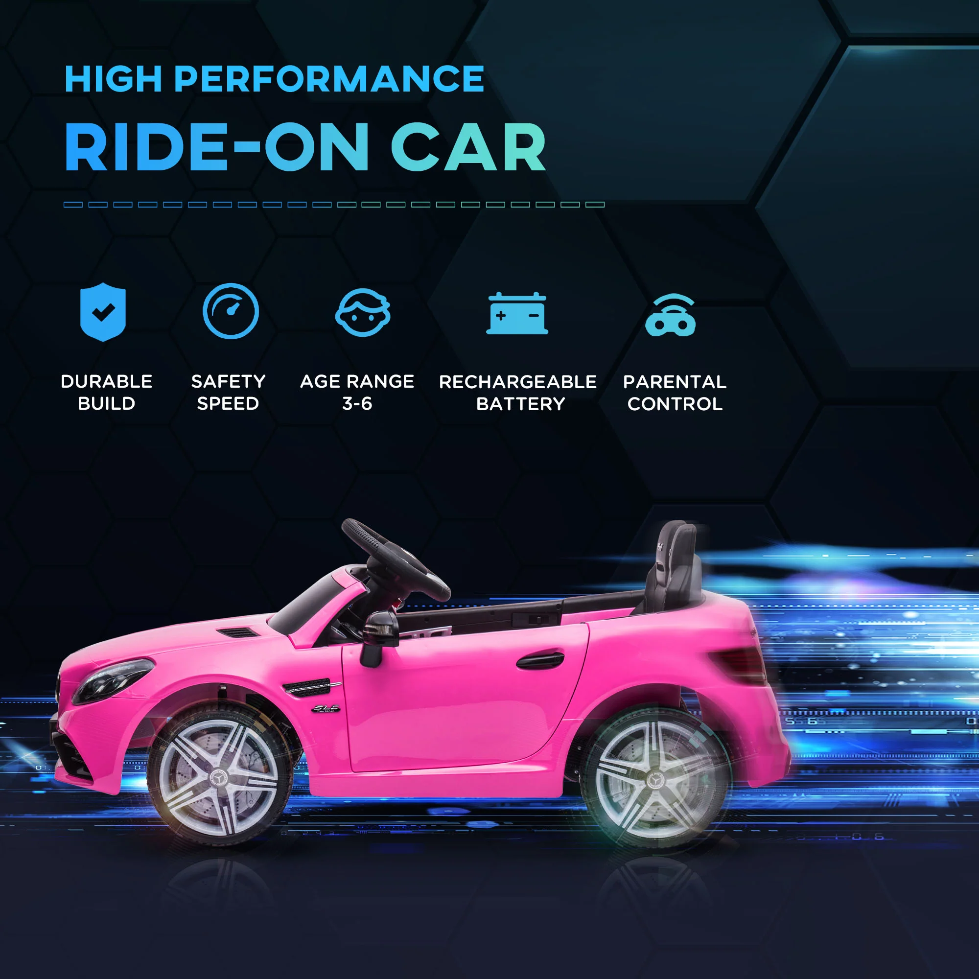 Electric Ride-On Car for Kids with Remote Control, Dual Motors, Music and Lights - Image 6